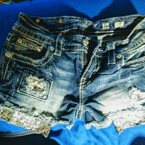 Miss Me bling shorts